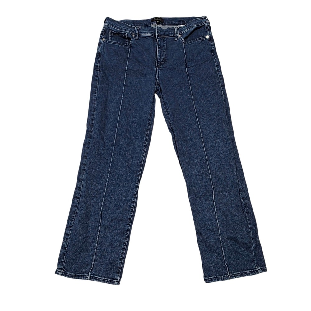 Banana Republic Mid-Rise Straight Jeans Womens 31/12 Dark Wash Cotton Modal Seam